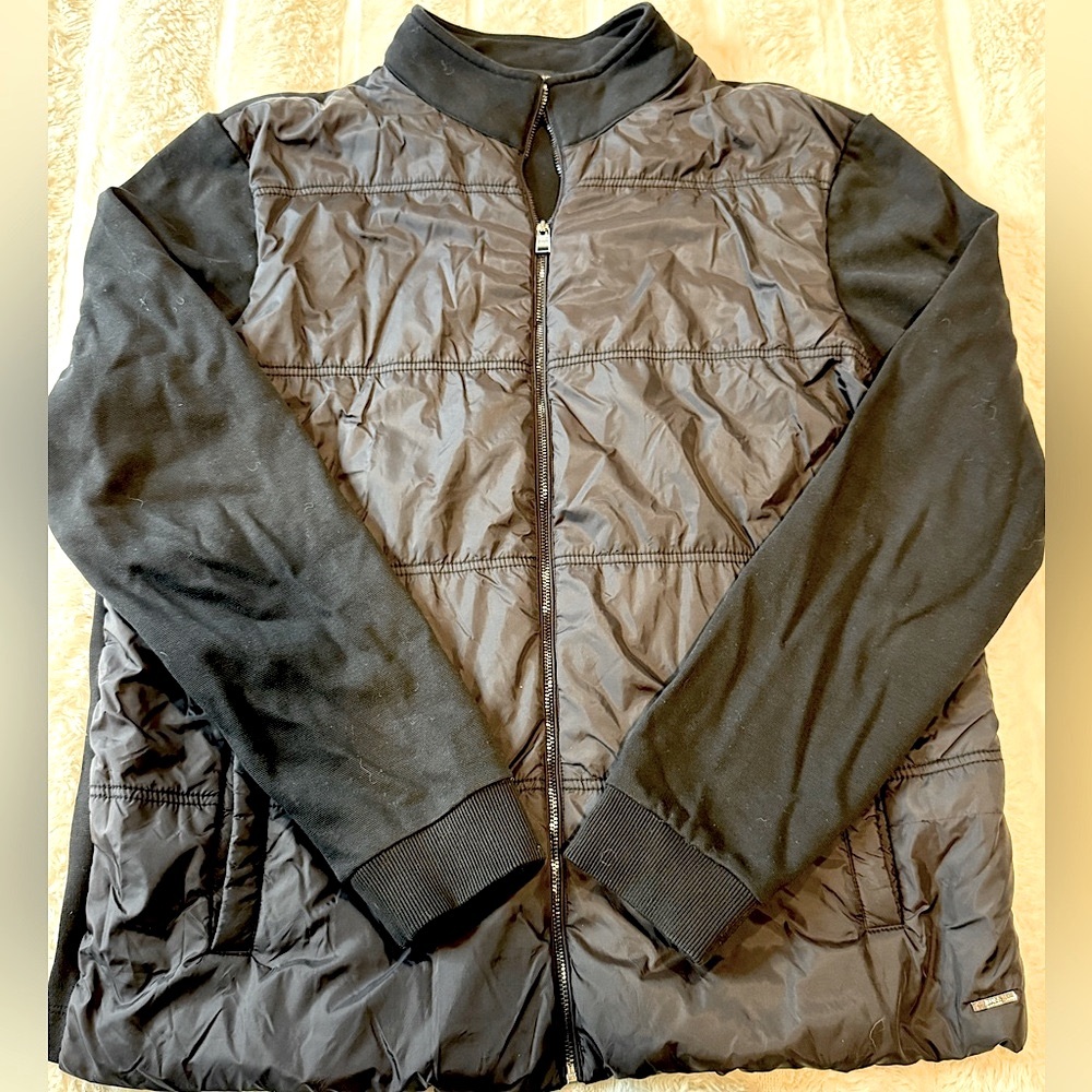 HUGO BOSS SHEPHERD 08 MIXED MEDIA QUILTED/JERSEY JACKET XL